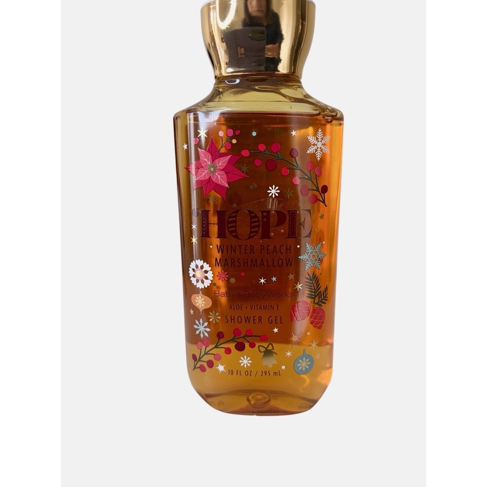 BATH & BODY WORKS HOPE WINTER PEACH MARSHMALLOW SHOWER GEL 10 FL‎ OZ